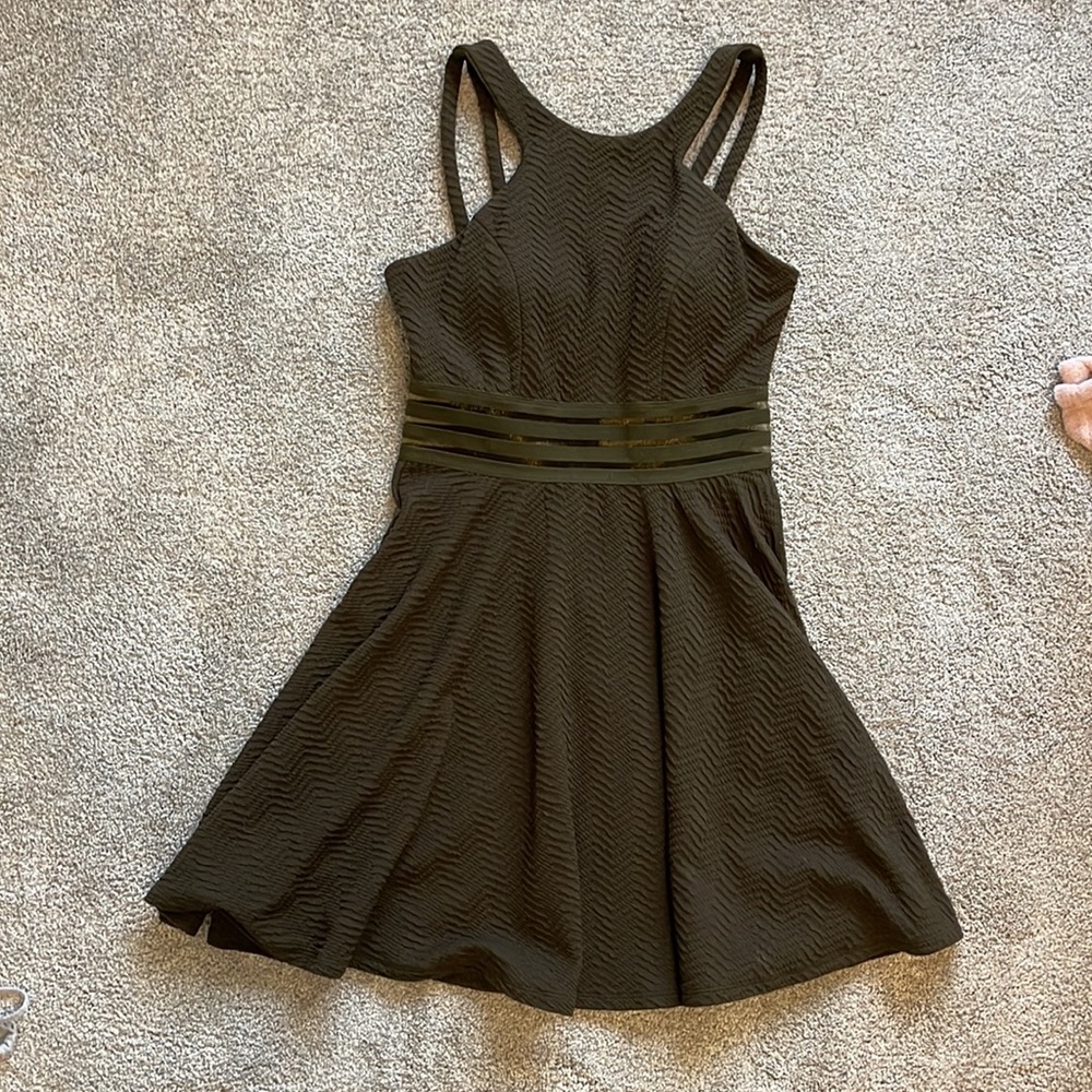 Army Green skater dress